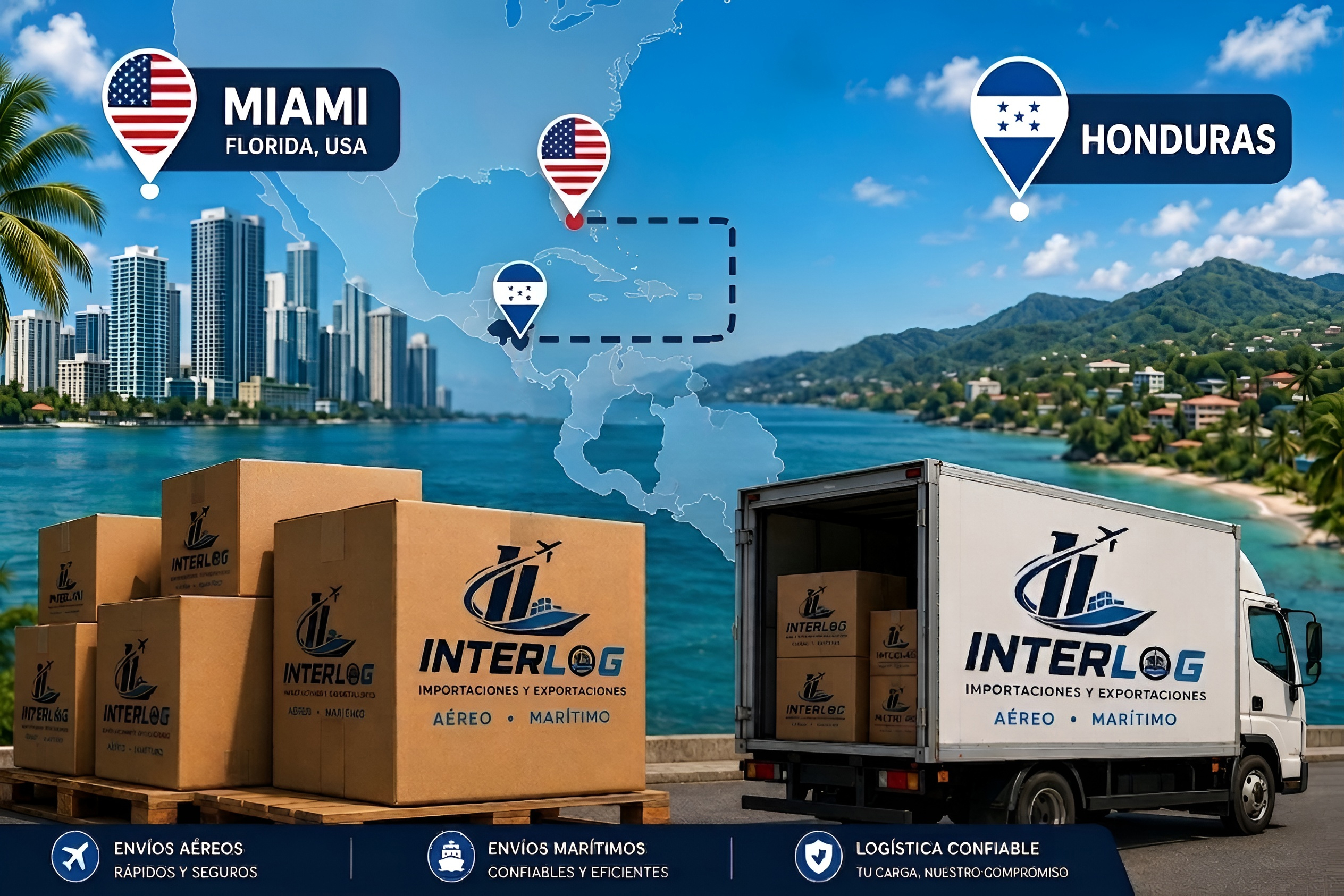 Paquetería Miami a Honduras